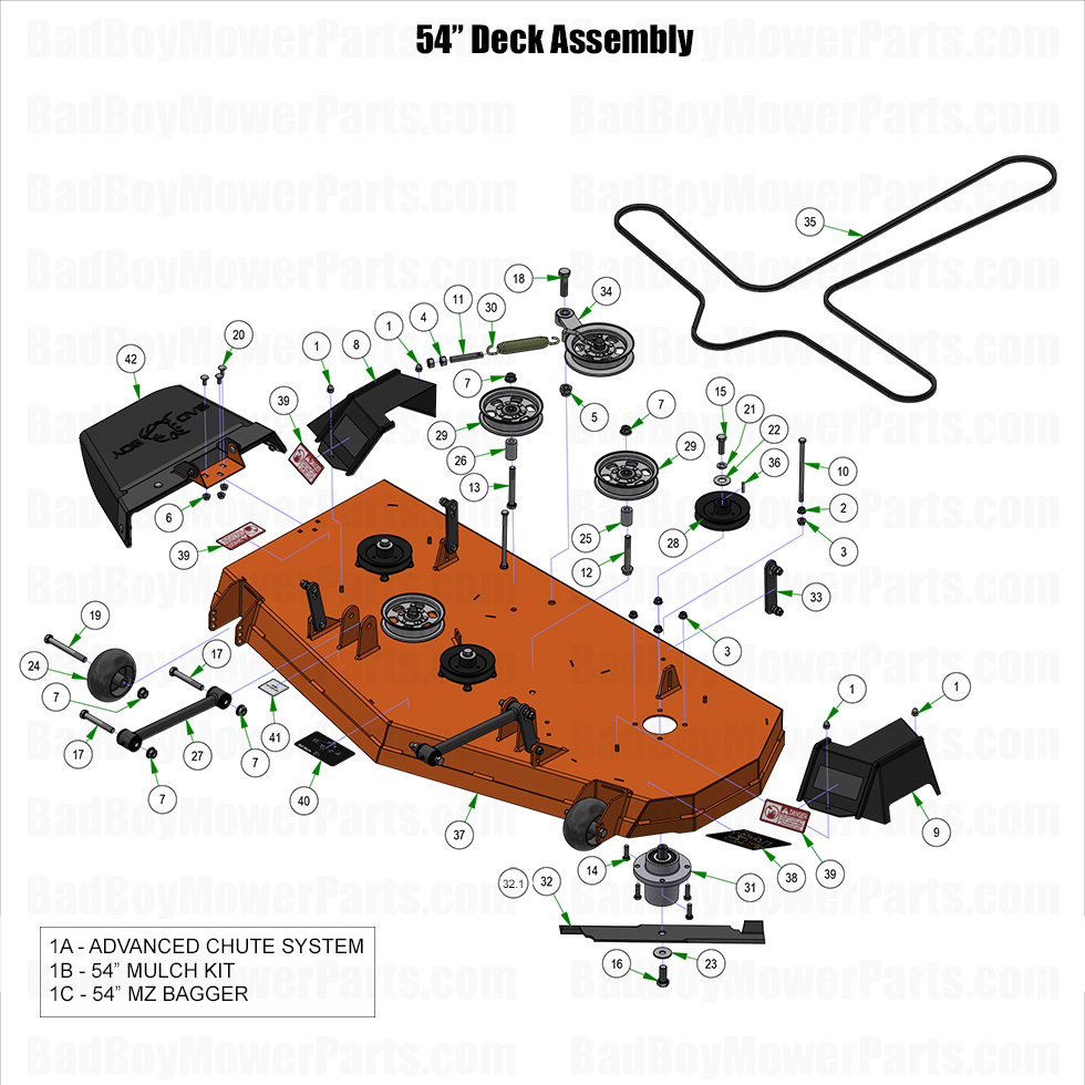 2025 MZ Magnum - 54" Deck Assembly